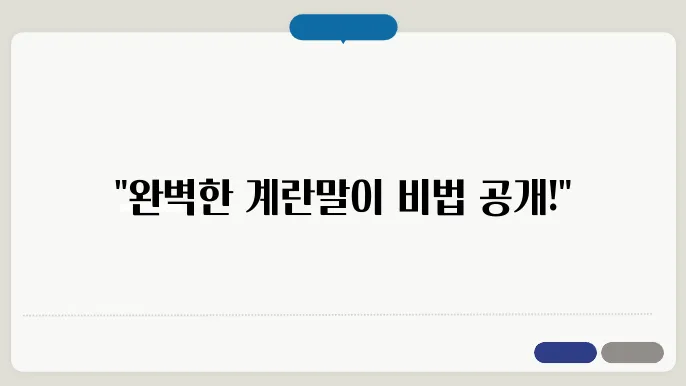 계란말이 만드는법