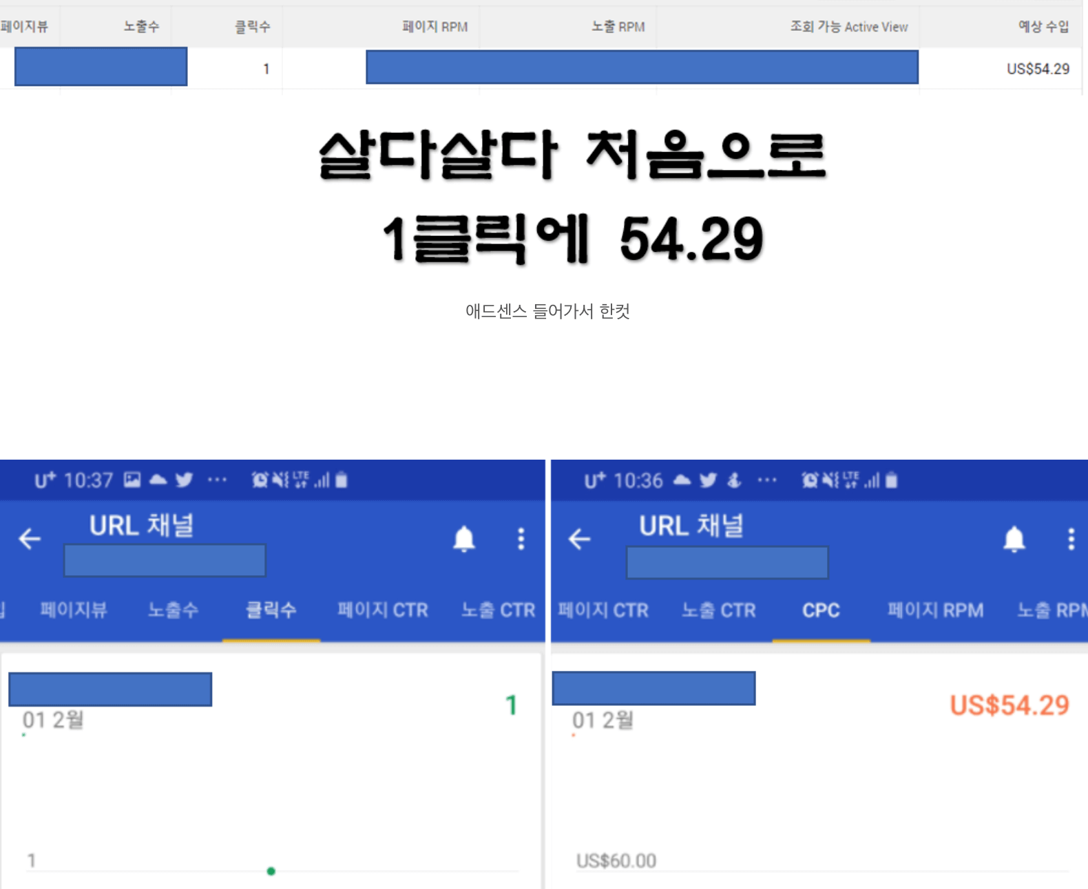 애드센스-1클릭-수익-54달러