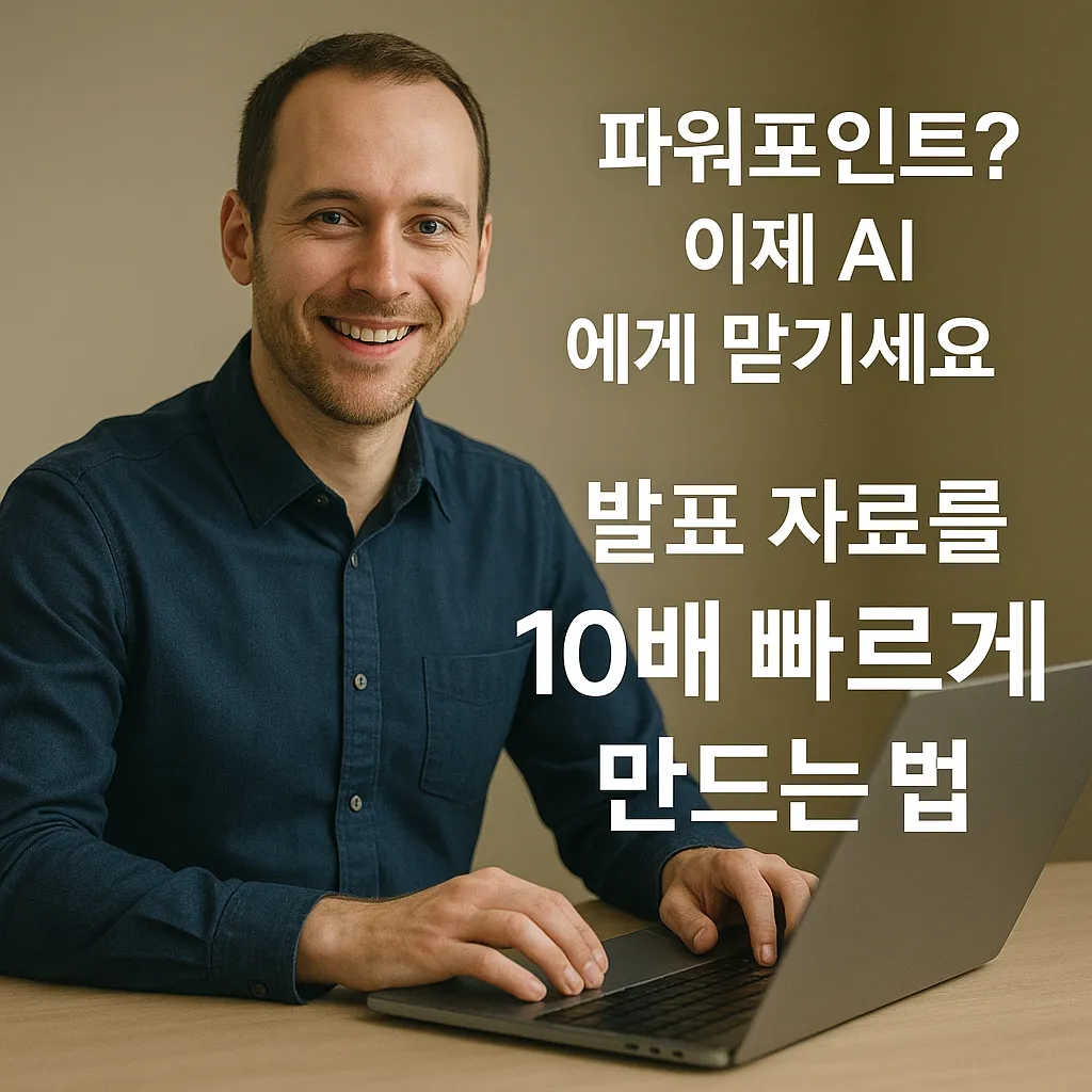 파워포인트? 이제 AI에게 맡기세요! 발표 자료를 10배 빠르게 만드는 법