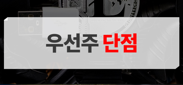 우선주 단점으로 낮은 거래량