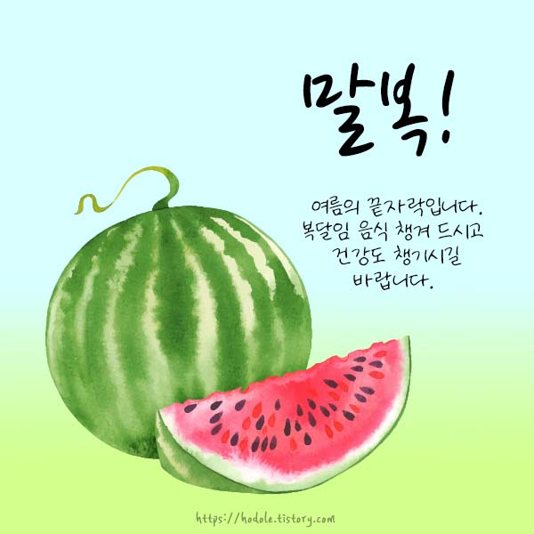 말복-인사말-이미지