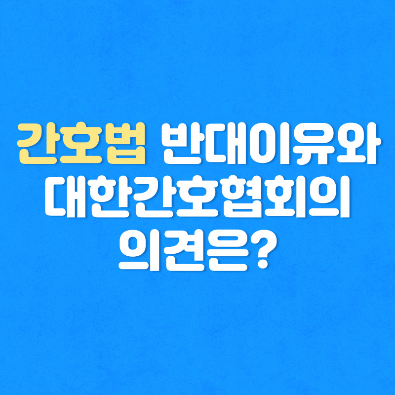 간호법 반대 이유