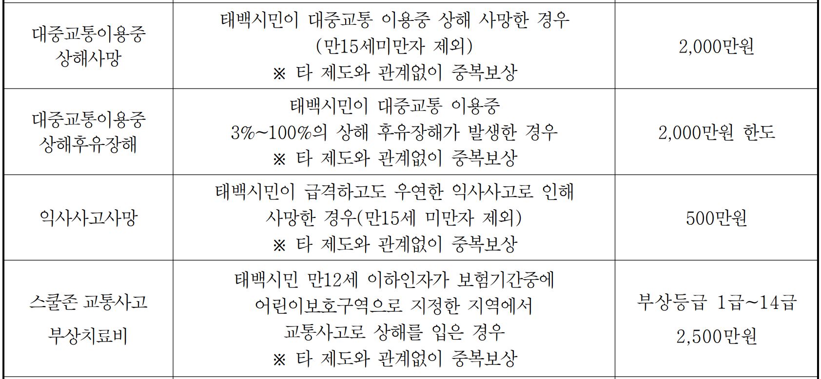 태백시 시민안전보험