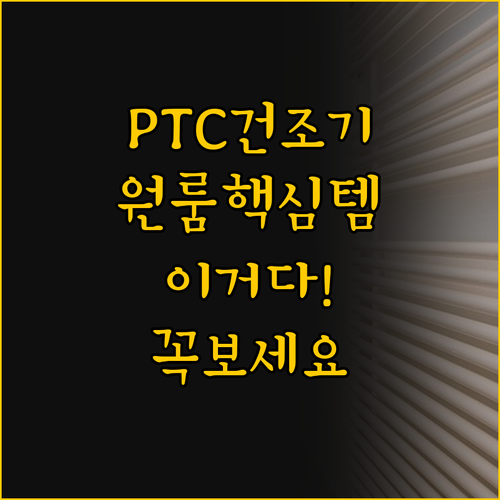 원룸 거주자가 알려주는 PTC 가열 ..