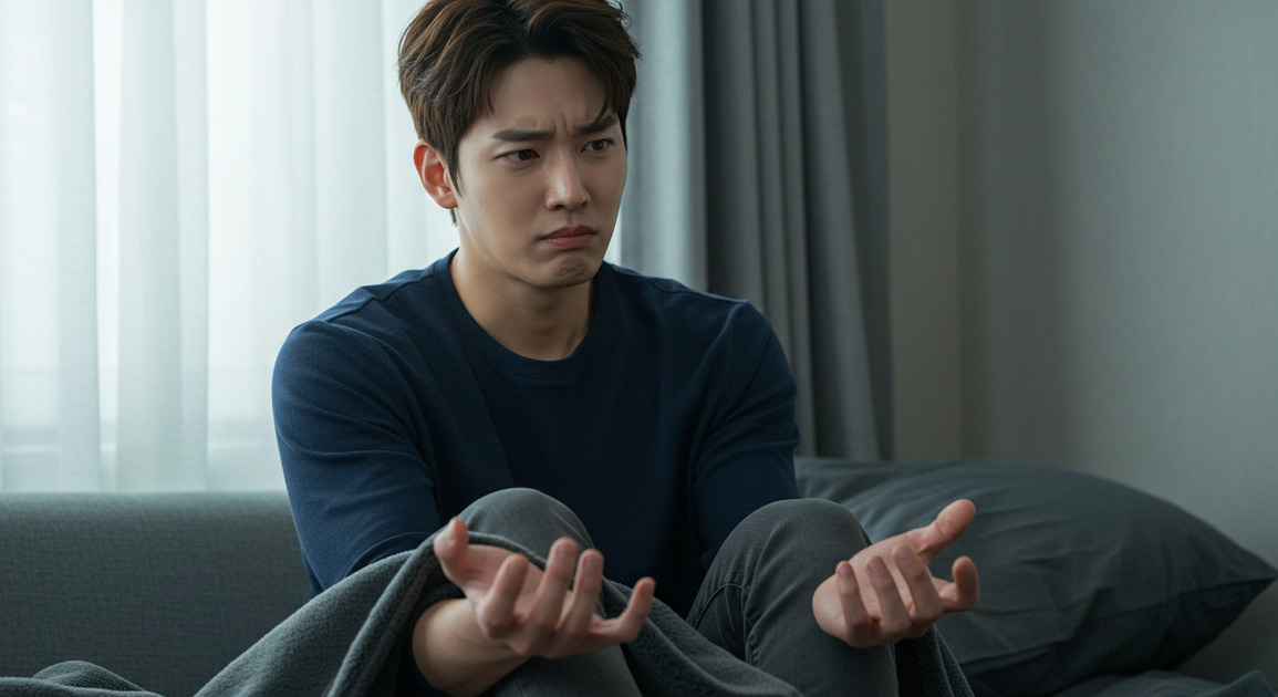 손발 저림 증상이 불편한 남성 이미지