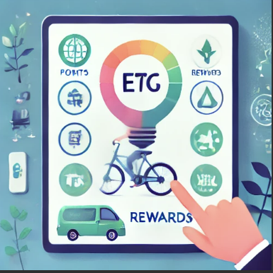 탄소중립 포인트 이해를 돕기위한 사진 - 자동차가 아닌 자전거 이동하는 사진