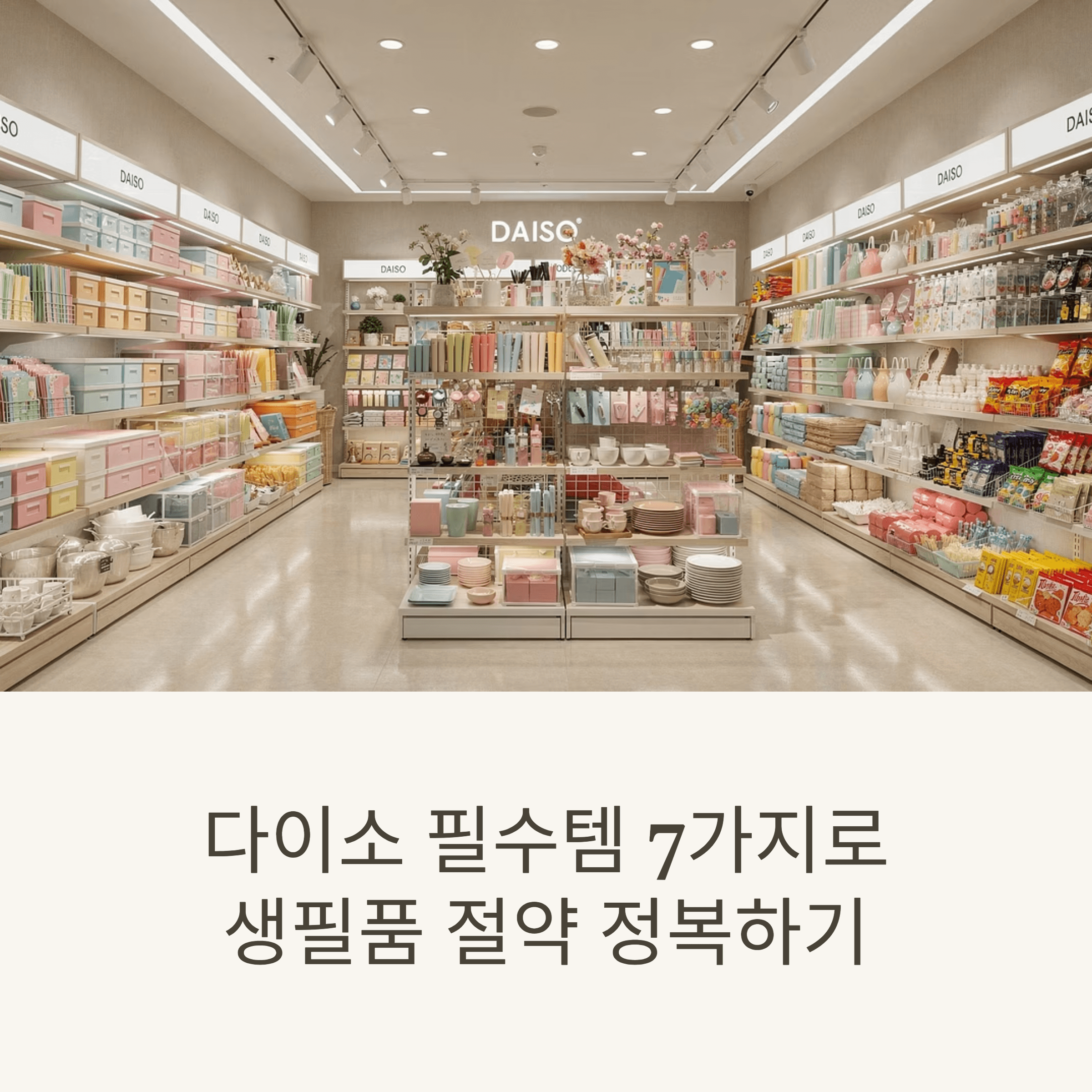 다이소 필수템 7가지로 생필품 절약 정복하기