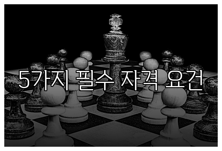 5가지 필수 자격 요건