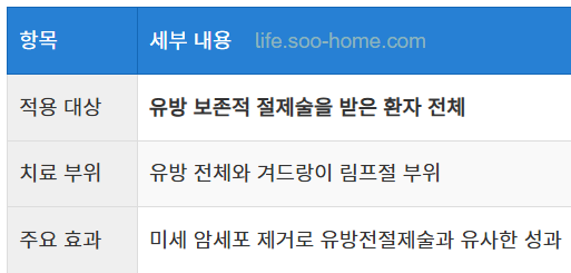 유방 보존술 후 방사선치료 필요성