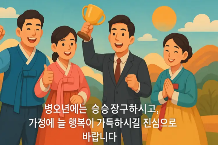 직장동료 새해 인사 4명