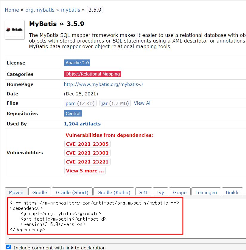 MyBatis 3.5.9 lib추가