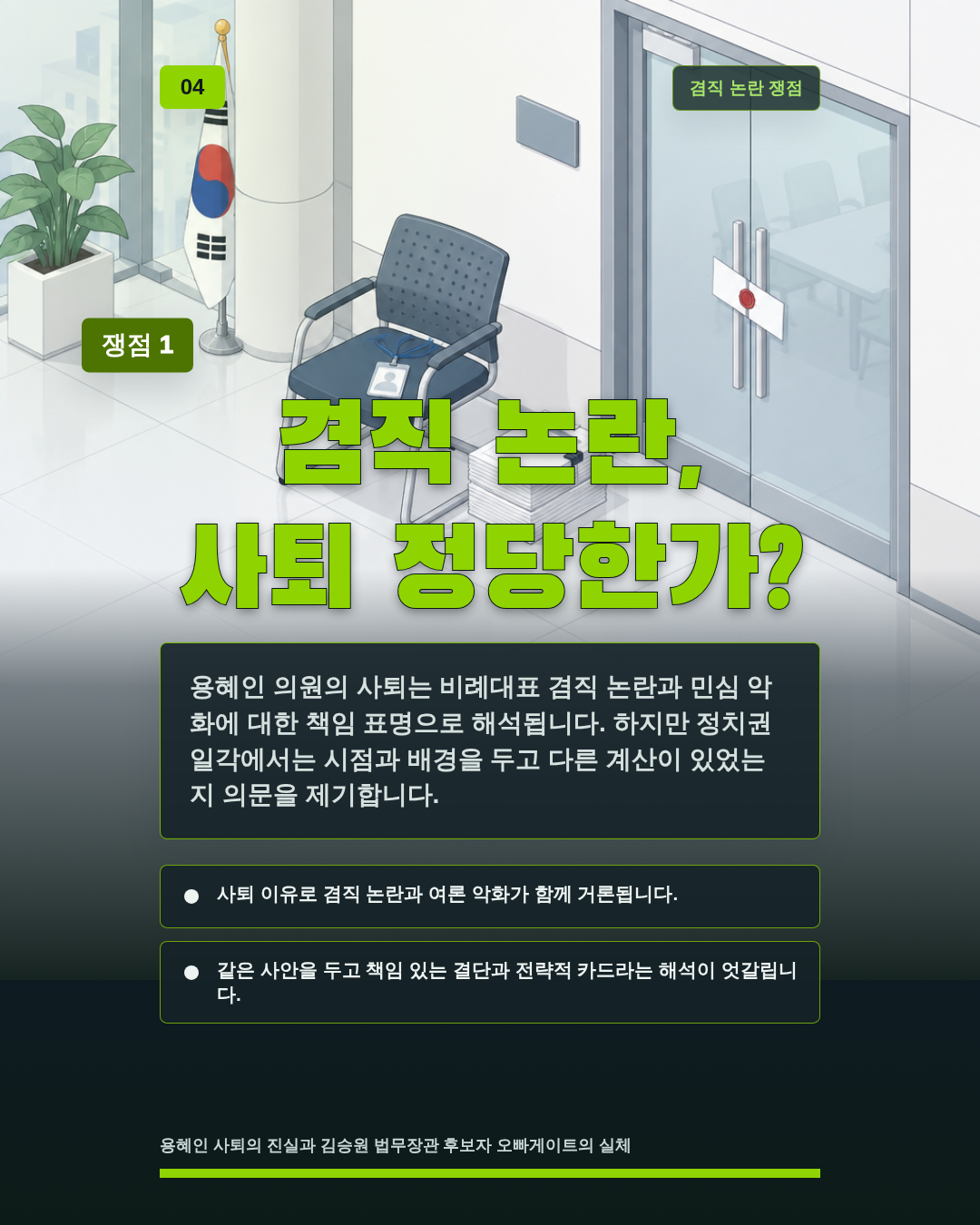 겸직 논란, 사퇴 정당한가?