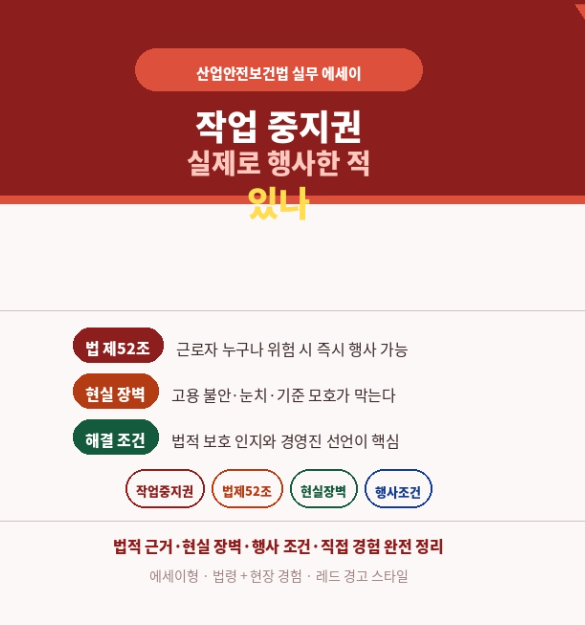 작업 중지권, 실제로 행사한 적 있나