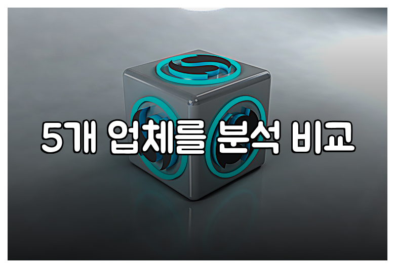 5개 업체를 분석 비교