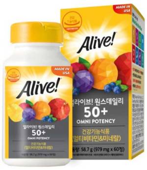 추천 : 얼라이브 원스데일리 멀티비타민 50+, 1개, 60정