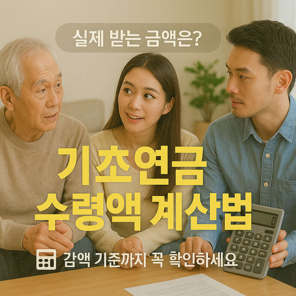 [3편] 기초연금 수령액과 감액 기준 – 2025년 실수령액은?