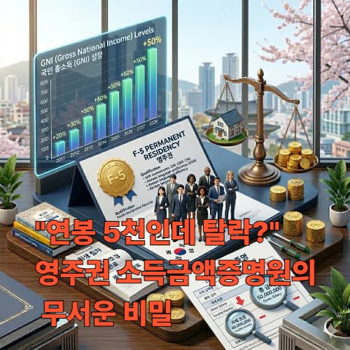 GNI 요건의 함정! 영주권 심사에서 제외되는 비과세 수당 총정리