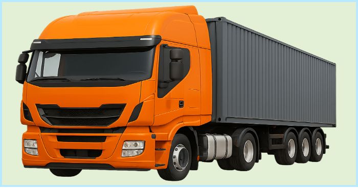 대형 화물트럭 이미지, 1종 대형·특수 면허 갱신 관련 설명을 표현