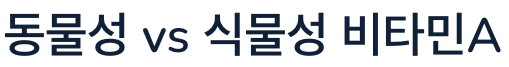 비타민A 동물성 식물성 비교