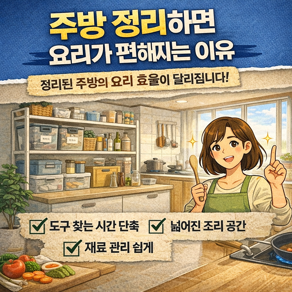 주방 정리하면 요리가 편해지는 이유