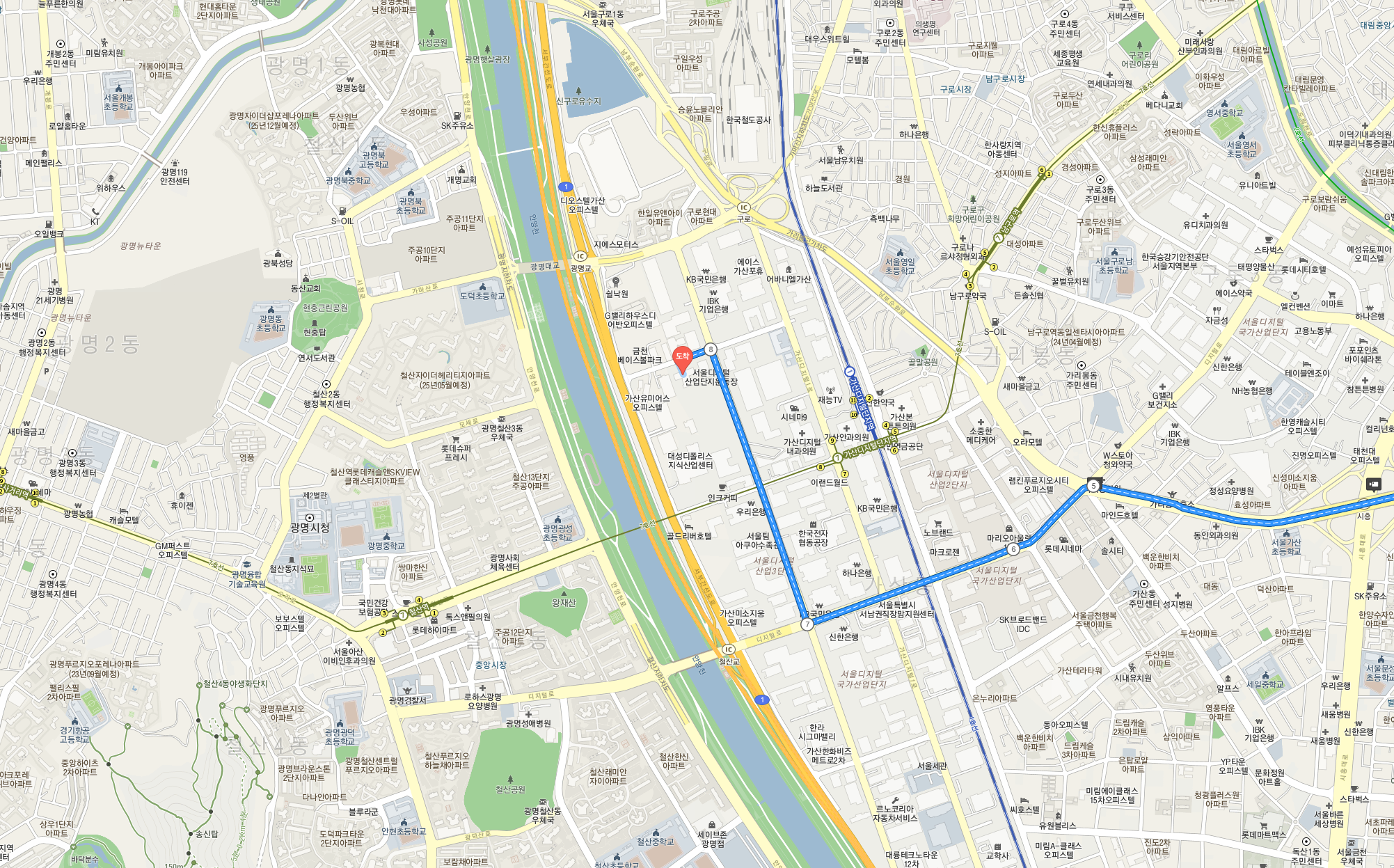 가산 지식산업센터 가는 길