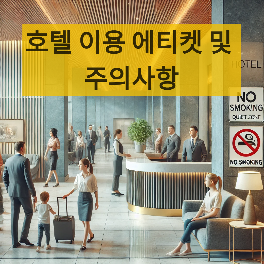 호텔 이용 에티켓 및 주의사항