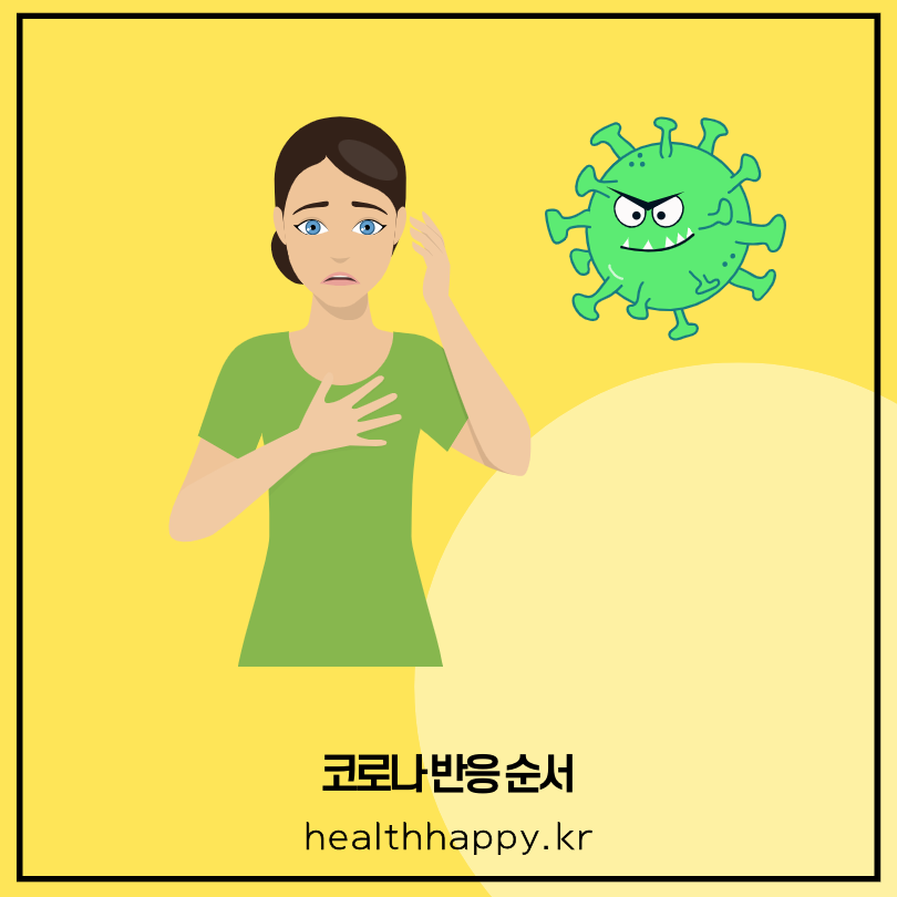 코로나 반응 순서