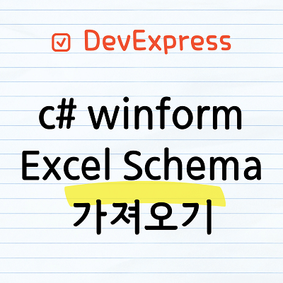 DevExpress Excel 스키마 처리