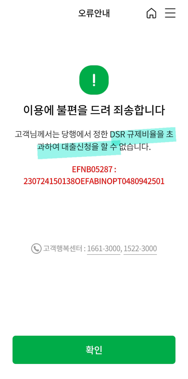 dsr 미적용 신용대출 결과