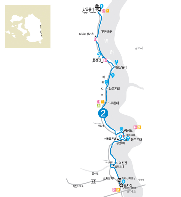 강화 나들길 2코스 지도