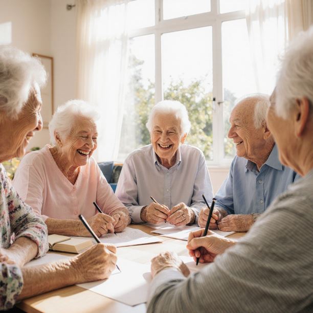 60-70대 노인들이 함께 모여 동호회 활동을 즐겁게 하는 모습