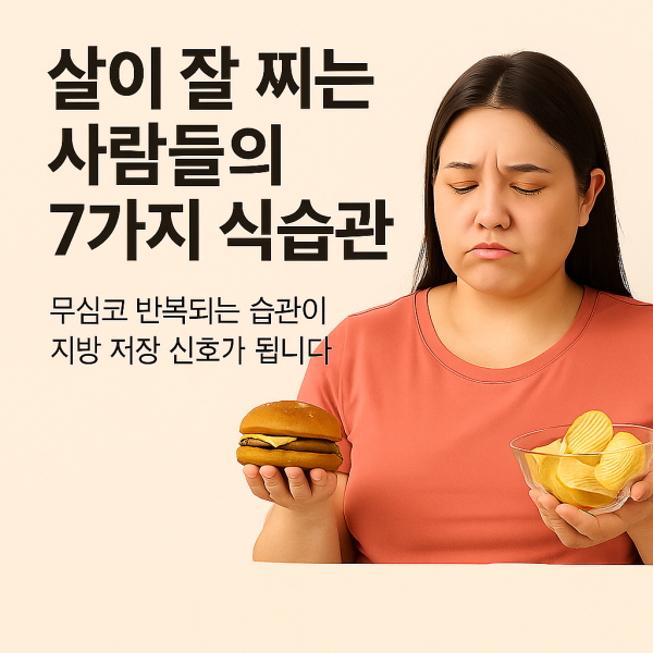 살이 잘 찌는 사람들의 7가지 식습관/gpt