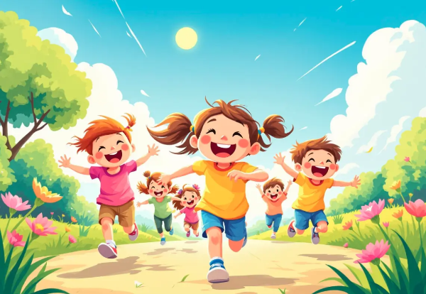 어린이날-꽃-숲-하늘-아이들