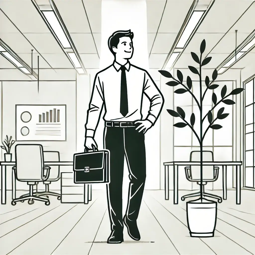 성공적인 경력을 쌓은 직장인의 모습.