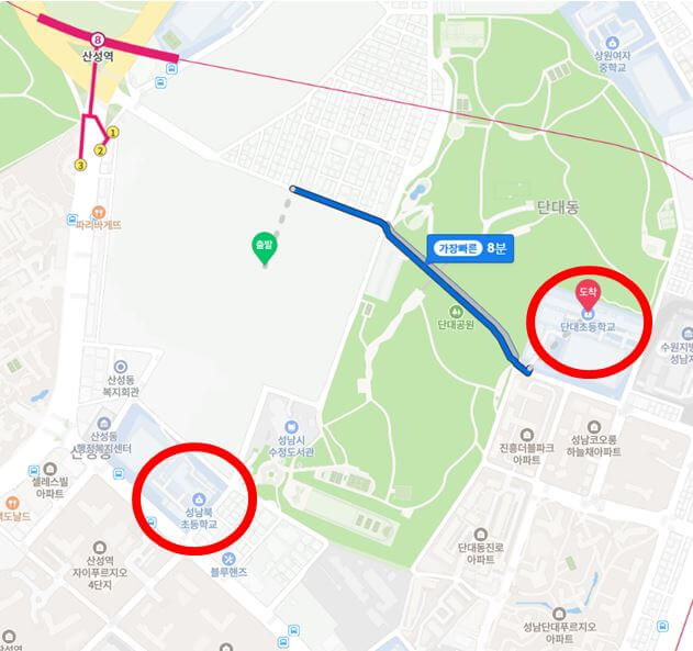 산성역헤리스톤 학군