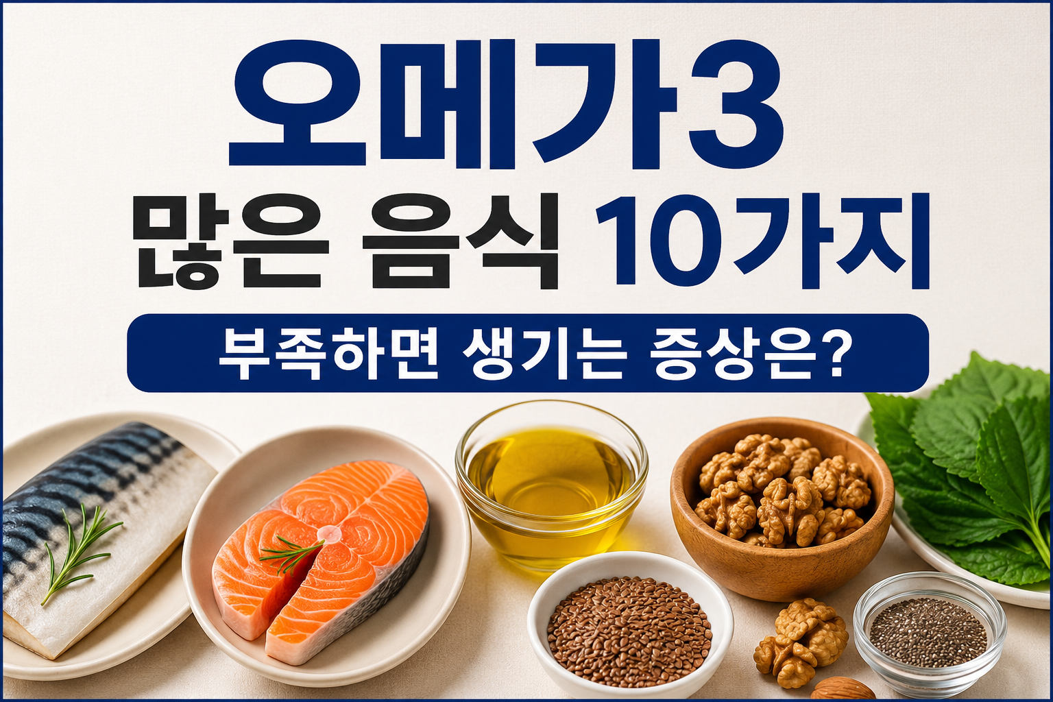 오메가3 많은 음식 10가지 설명 이미지