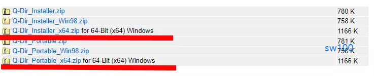 Q-Dir 다운로드 리스트