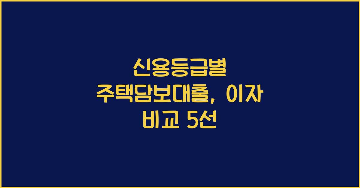신용등급별 주택담보대출