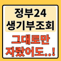 정부24 생기부 생활기록부 조회