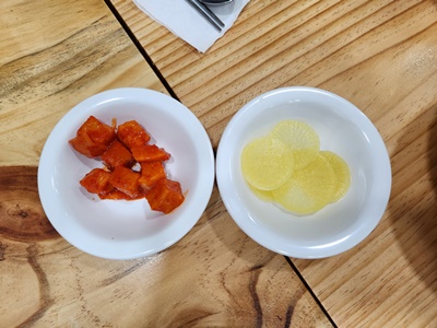 베테랑칼국수반찬
