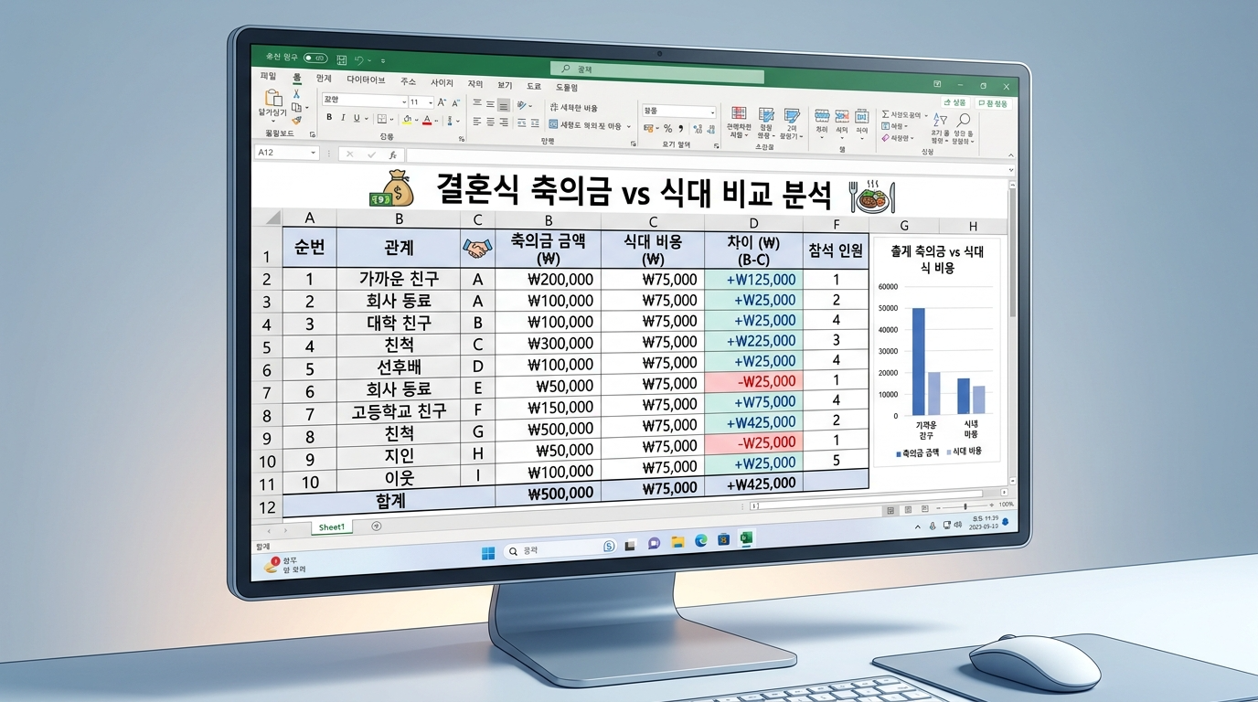 결혼식 축의금 vs 식대 비교 분석
