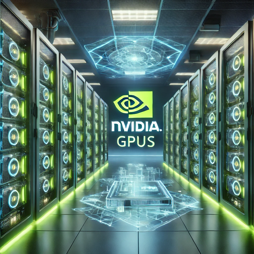 NVIDIA GPU 클러스터 보여주는 전경