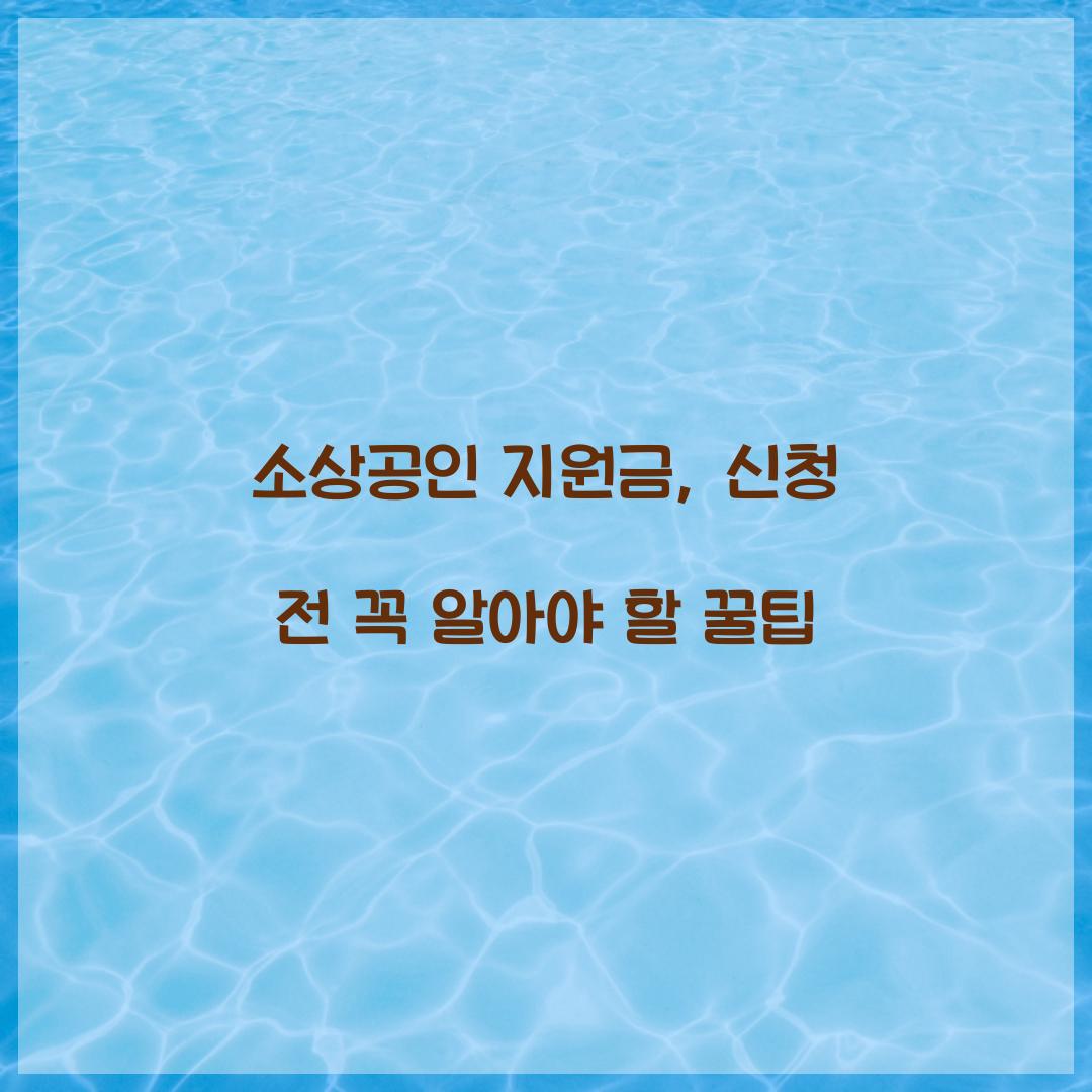 소상공인 지원금