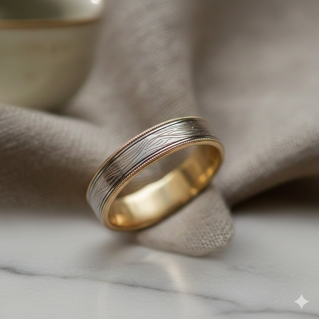 서로 다른 컬러의 골드를 결합한 '멀티 컬러 밴드'