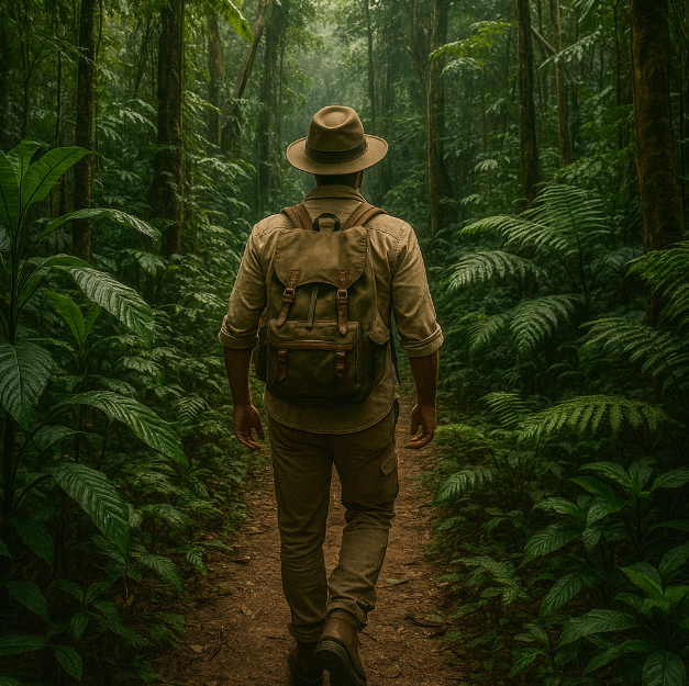 아프리카 밀림 여행하는 사진