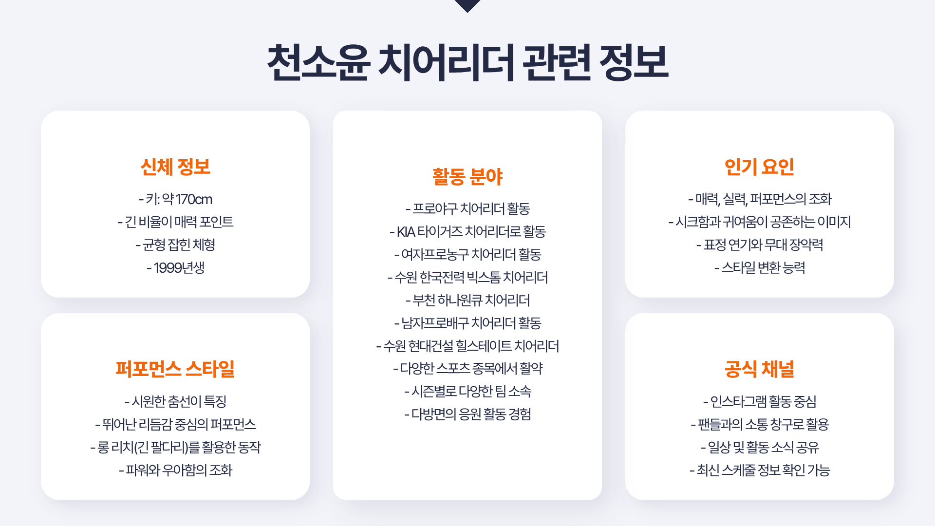 천소윤 치어리더 프로필&amp;#44; 충격적 비주얼의 주인공!