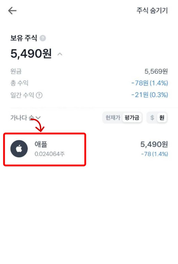 보유주식 애플 현황