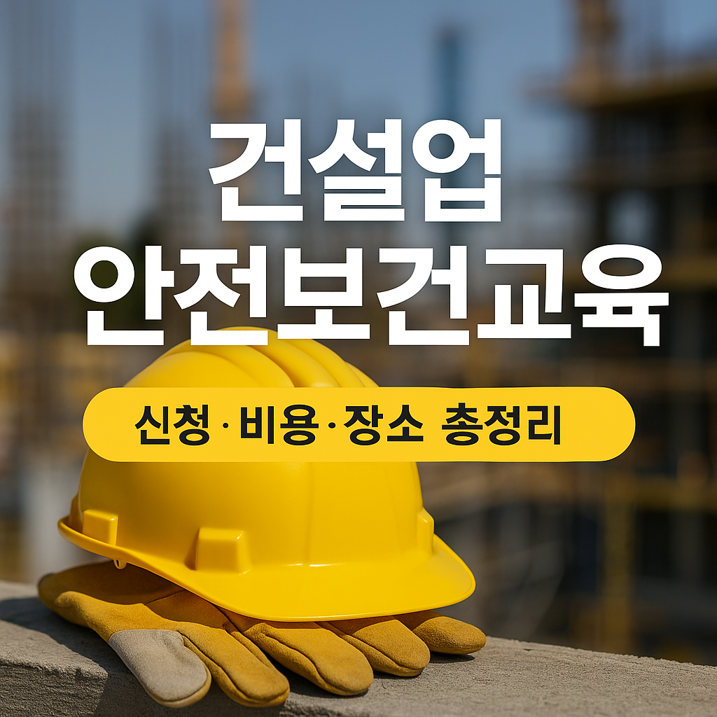 건설업 안전보건교육 인천 부천 근로자를 위한 최신 안내