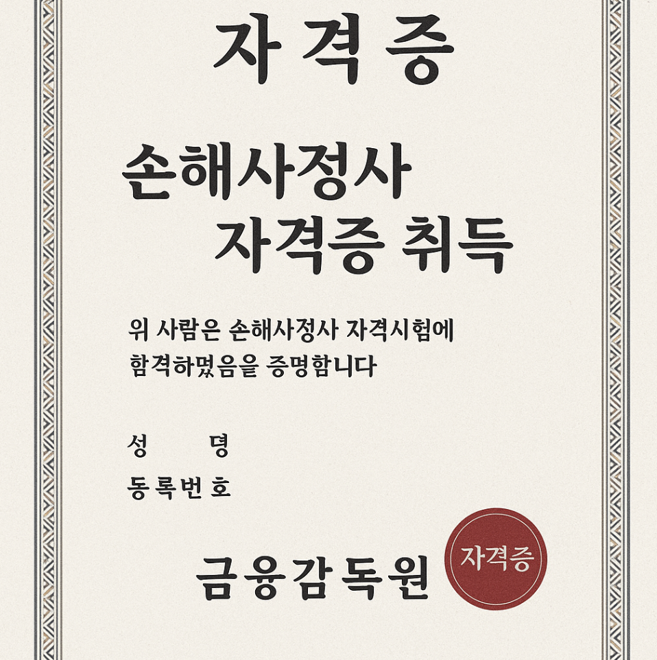 손해사정사 자격증 취득