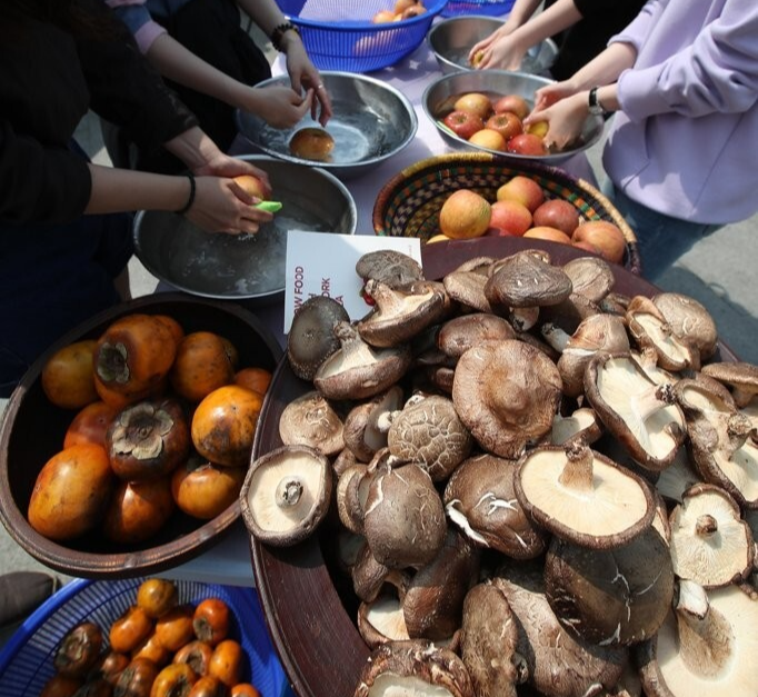 광화문광장에서 슬로푸드 잔치 모습